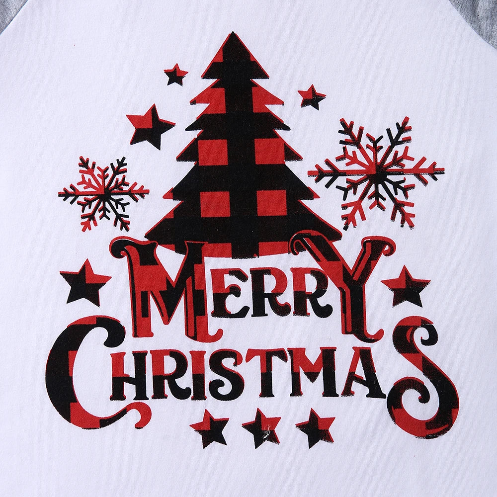 Red Tree Print Christmas Family Pyjama Set