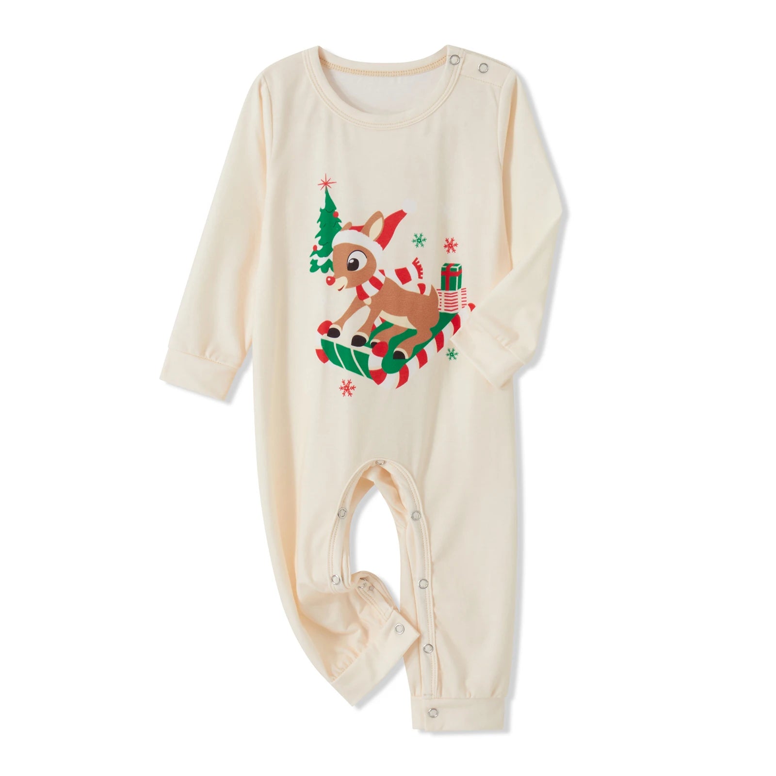 Matching Reindeer Sleigh Christmas Pyjama Set