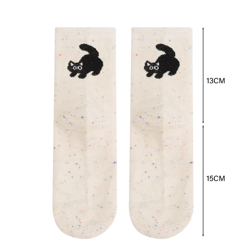 Women's Speckled Cat & Fish Socks