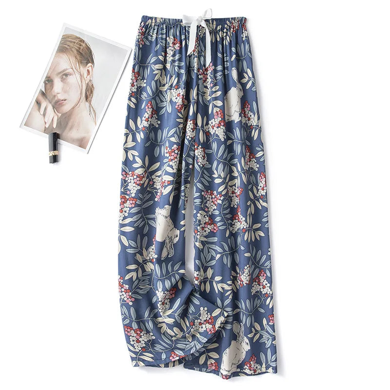 Women's Floral Cotton Pyjama Bottoms