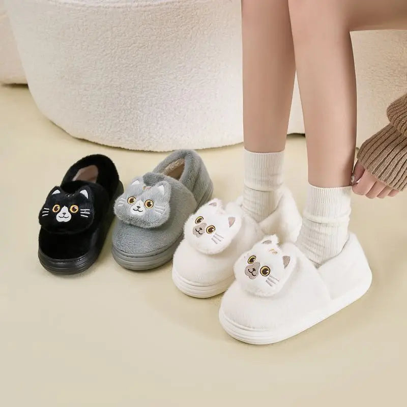 Women's Fuzzy Kitty Slippers