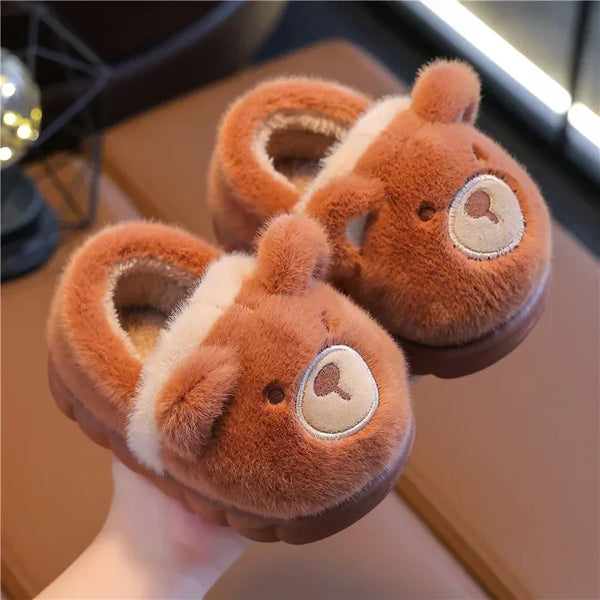 Kids Cotton Bear Slippers