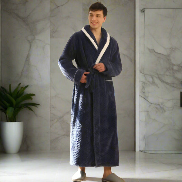 Blue Dressing Gown with Pockets