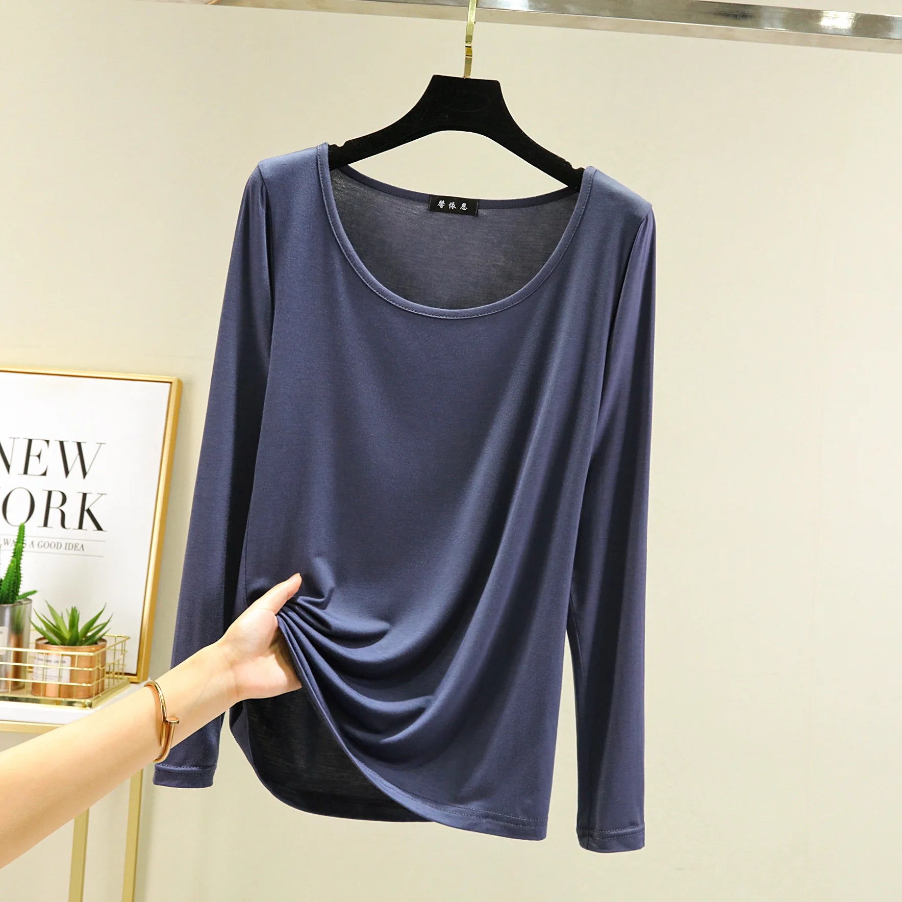 Modal Long-Sleeve Pyjama Tops for Women