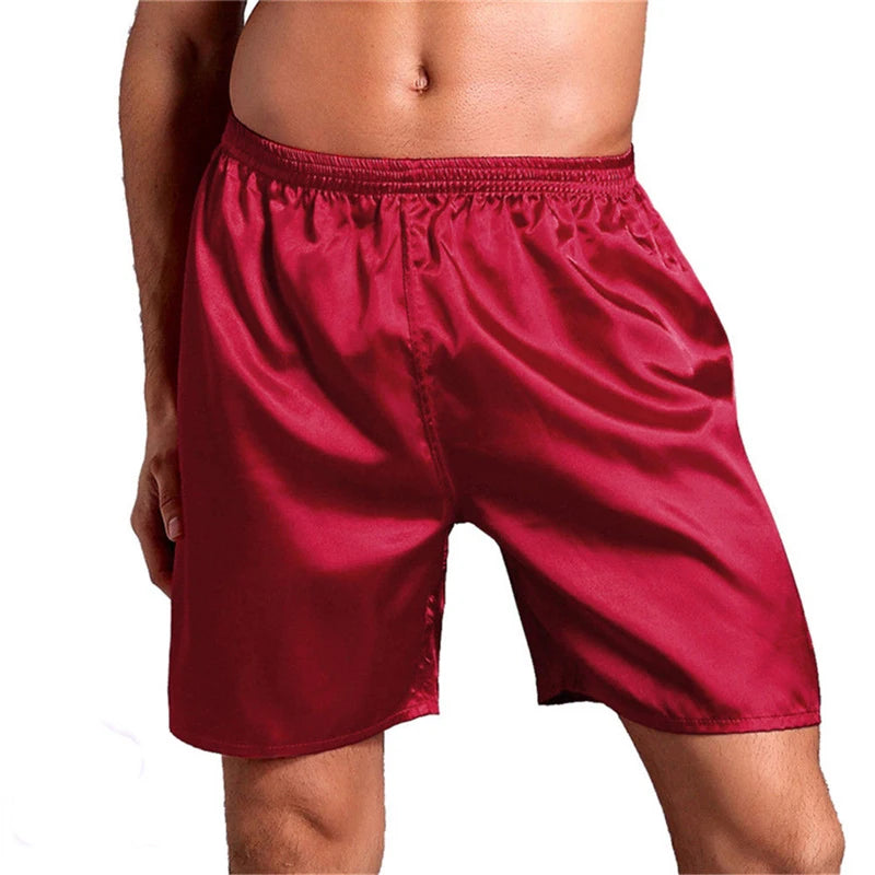 Men's Casual Satin Pyjama Shorts