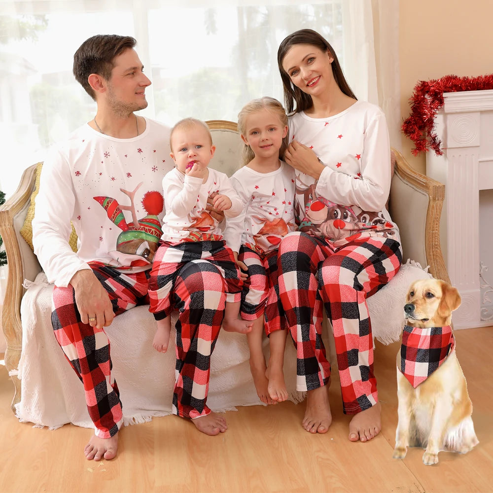 Family Red Plaid Matching Xmas Pyjamas