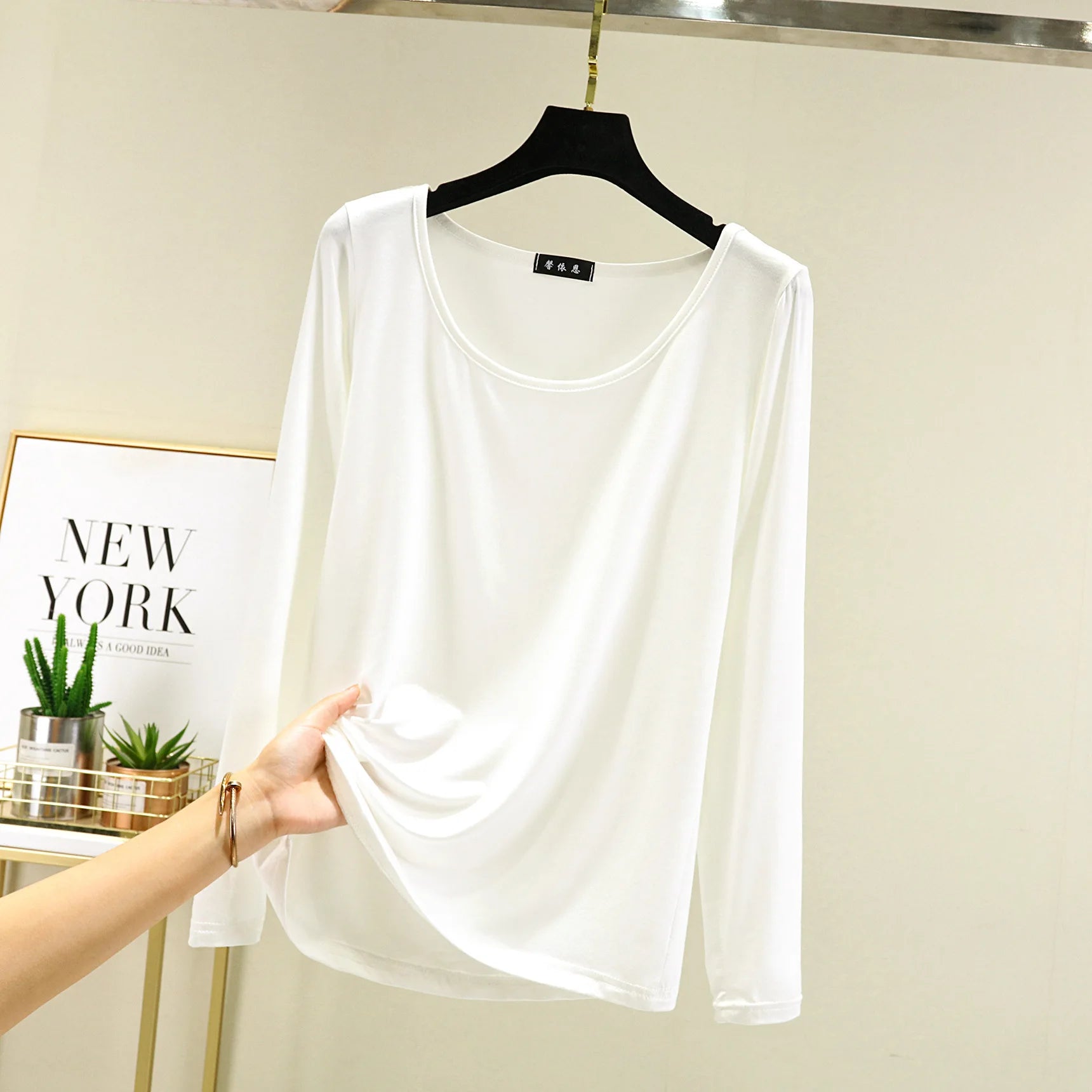Modal Long-Sleeve Pyjama Tops for Women