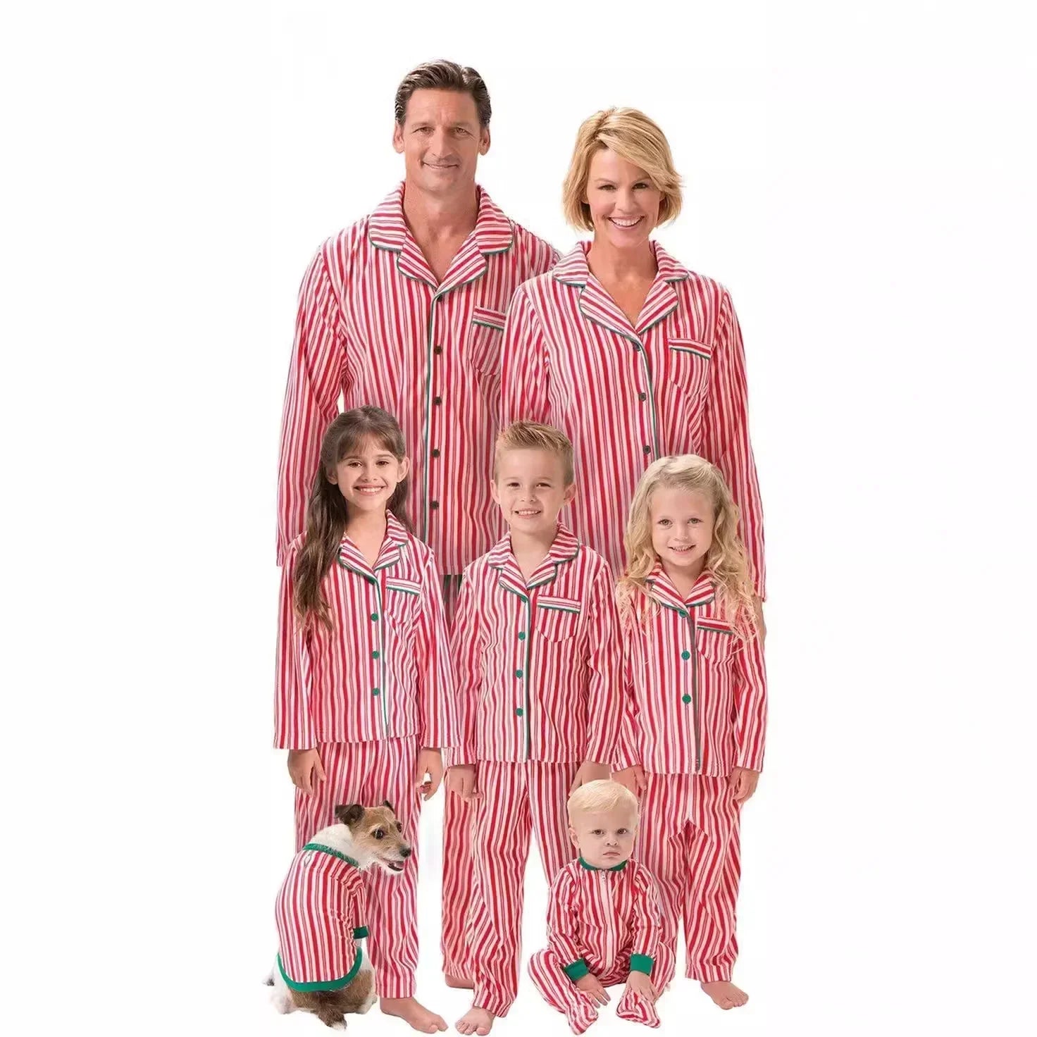 Christmas Matching Red & Green Pyjama Set