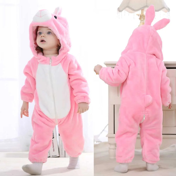 Infant Pink Bunny Animal Onesie