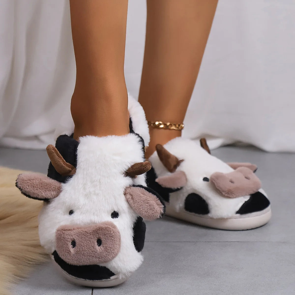 Women's Cow Slippers