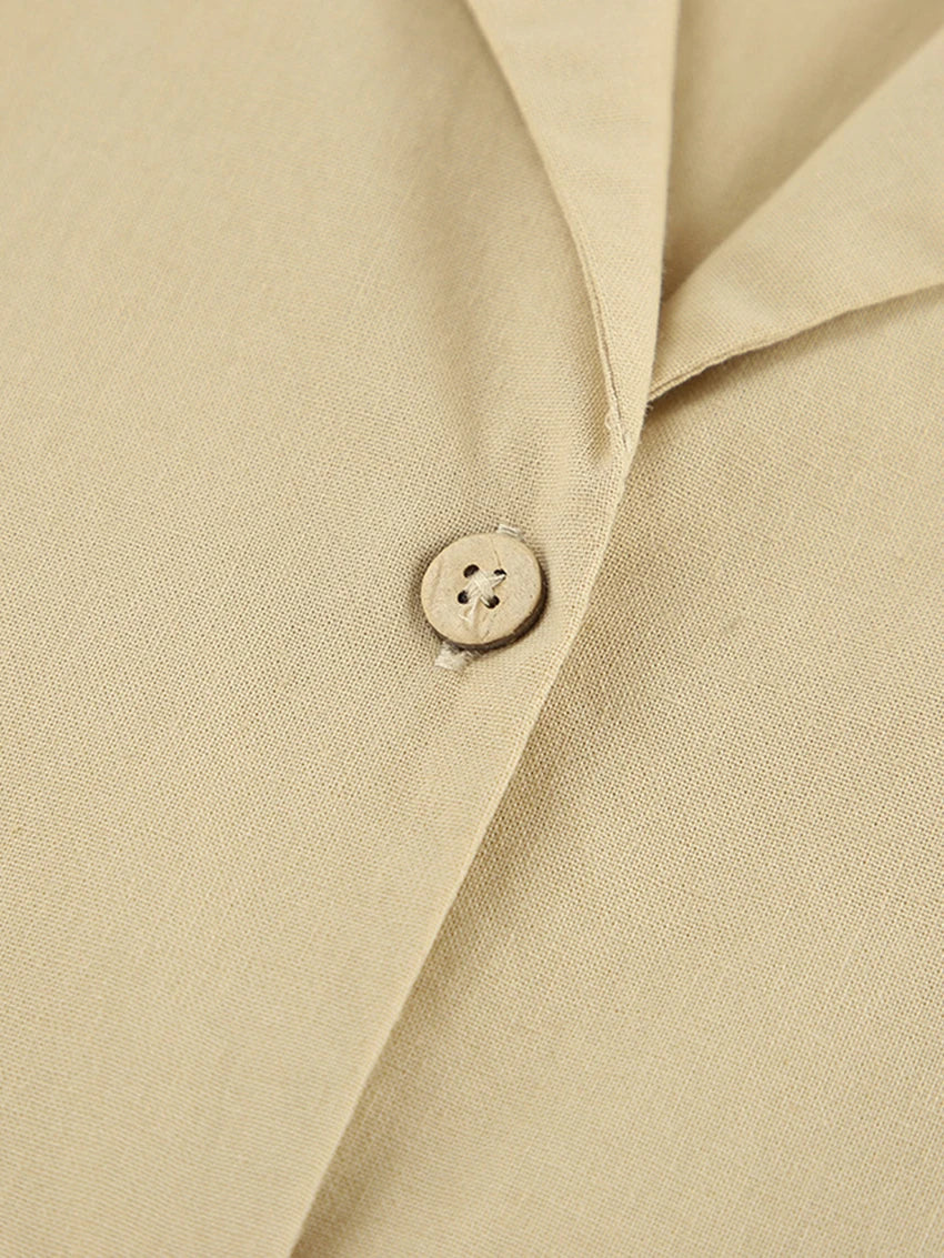 Women's Cotton Khaki Short Pyjama Set