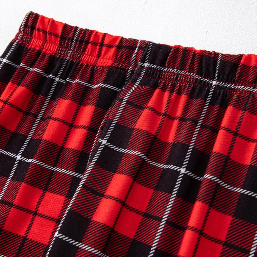 Red Plaid Christmas Tree Matching Pyjama Set