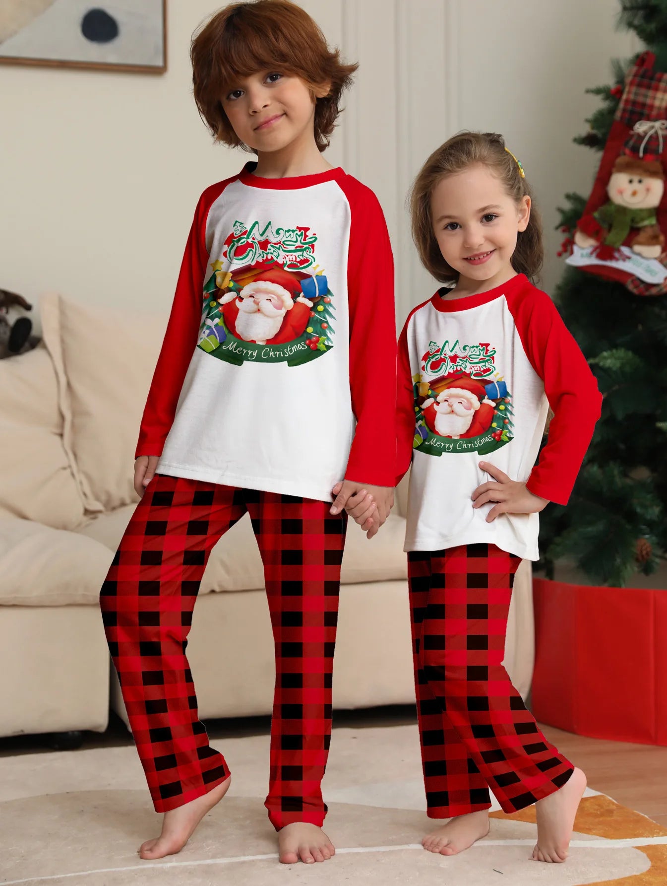 Red Santa Family Christmas Pyjama Set