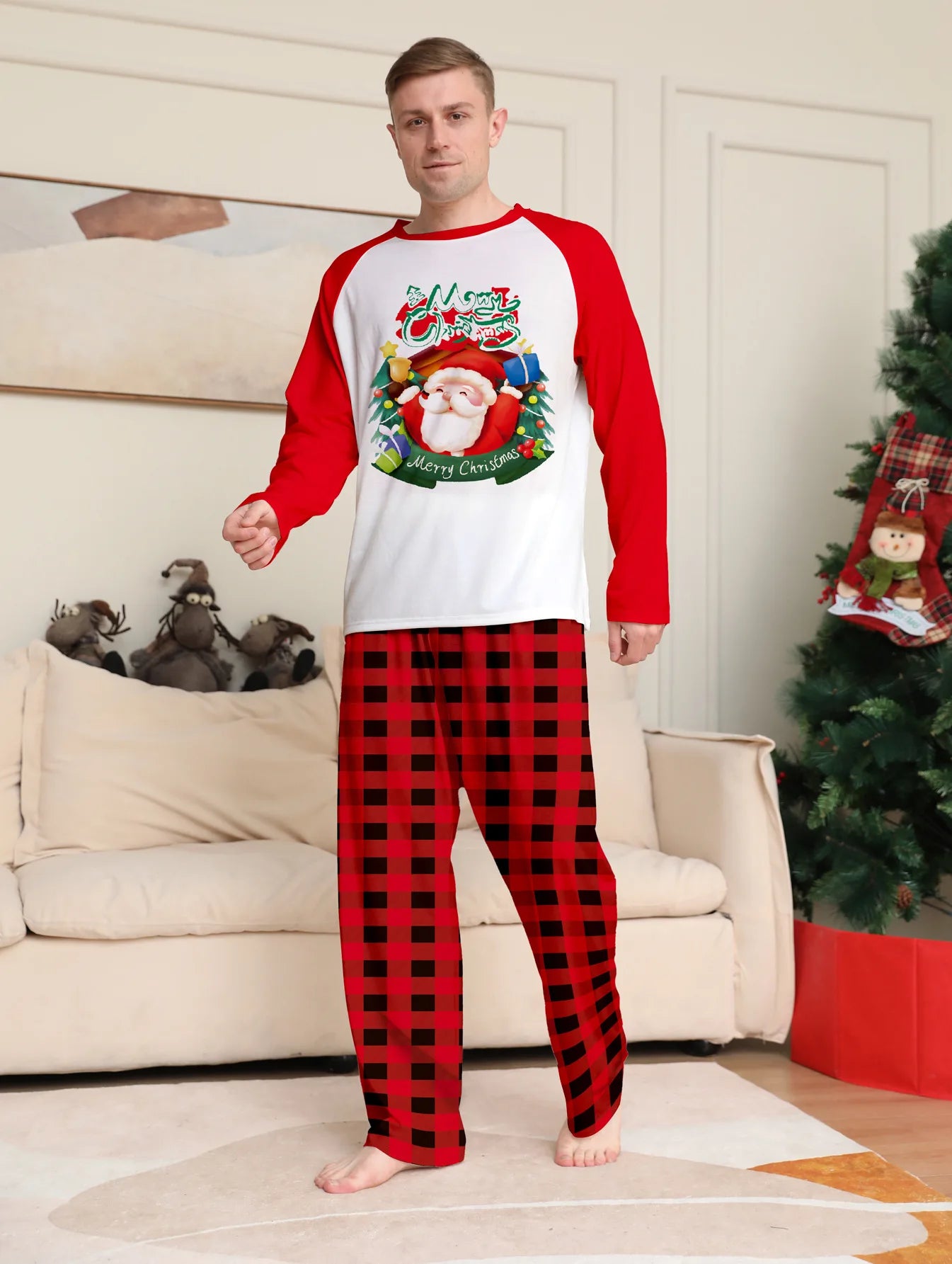 Red Santa Family Christmas Pyjama Set