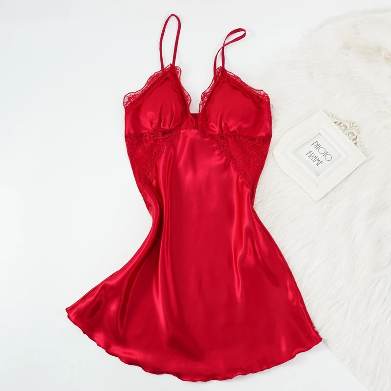 Women's Sleeveless Satin Nightgown