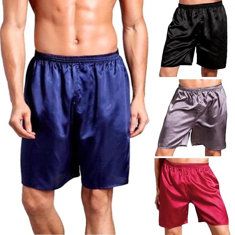 Men's Casual Satin Pyjama Shorts