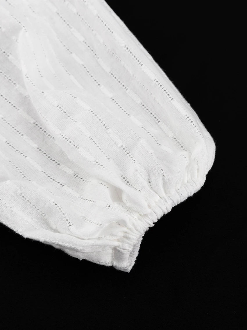 White Lace-Up Robe & Shorts Set