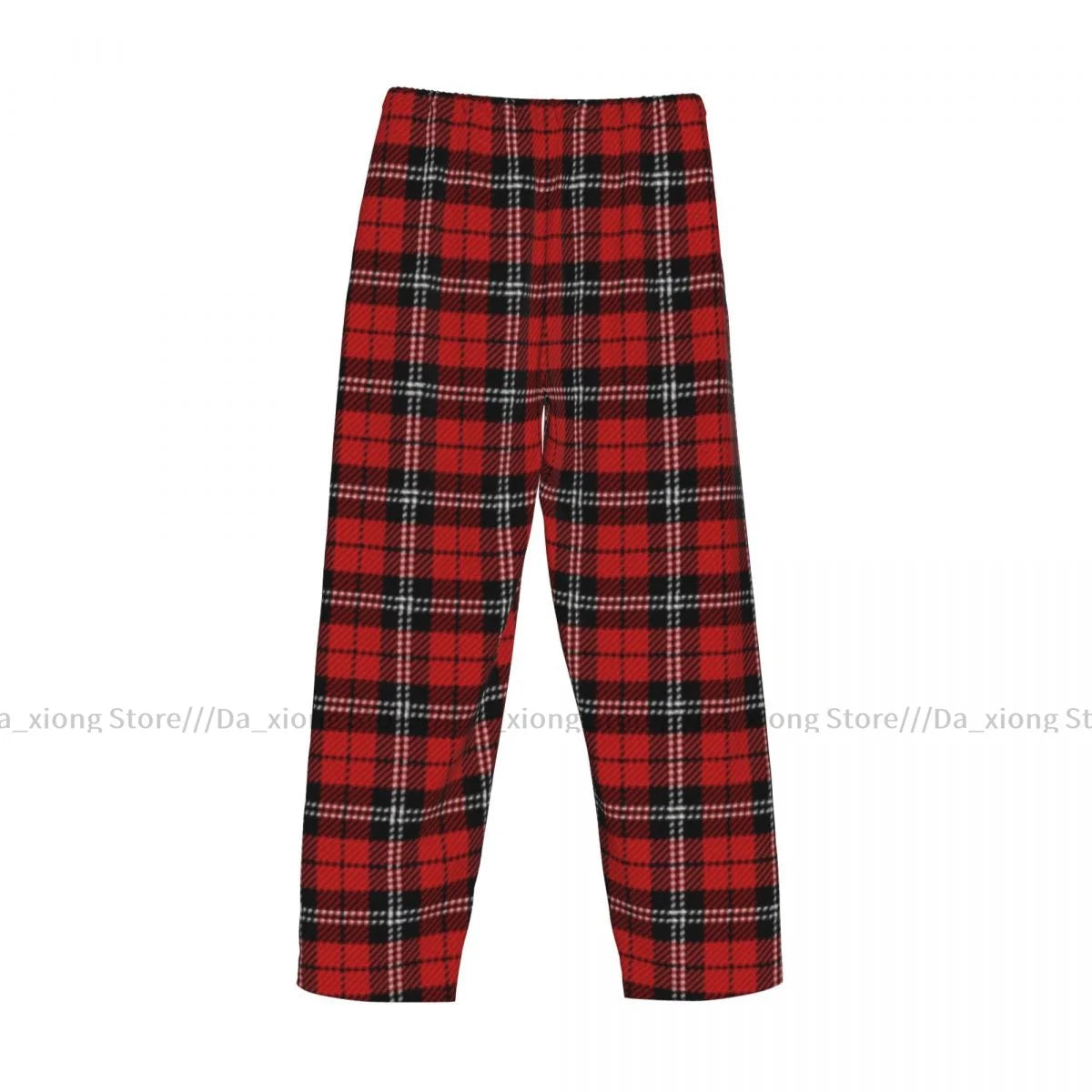 Men's Red Plaid Pattern Pyjama Bottoms