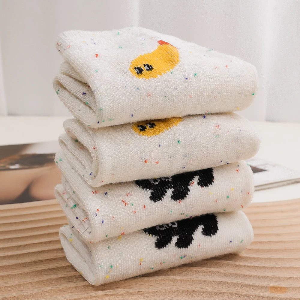 Women's Speckled Cat & Fish Socks