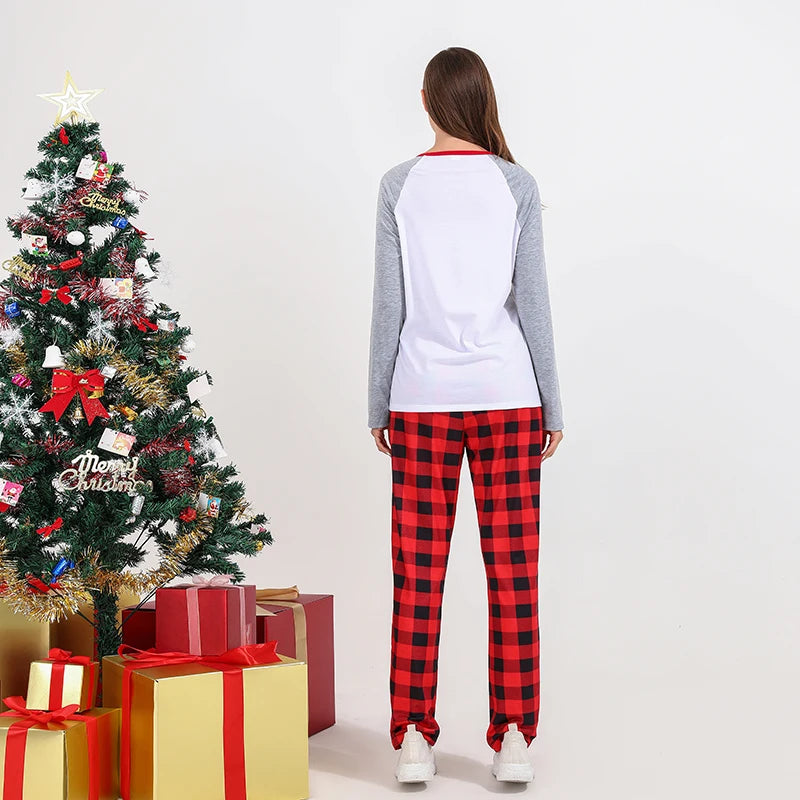 Red Tree Print Christmas Family Pyjama Set