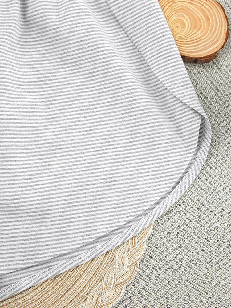 Striped Two-Piece Cotton Shorty Pyjamas