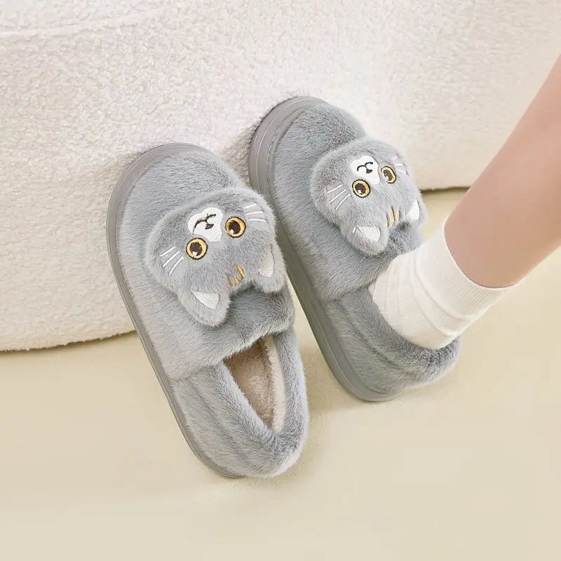 Women's Fuzzy Kitty Slippers