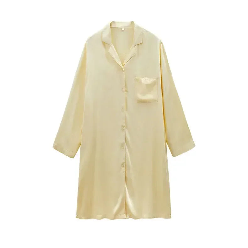 Women's Cotton Satin Embroidery Pyjama Set