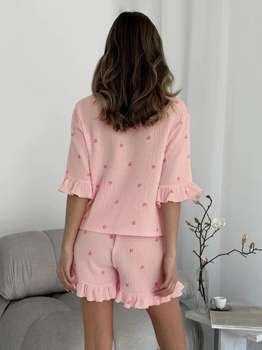 Women's Half Sleeve & Shorts Pyjama Set