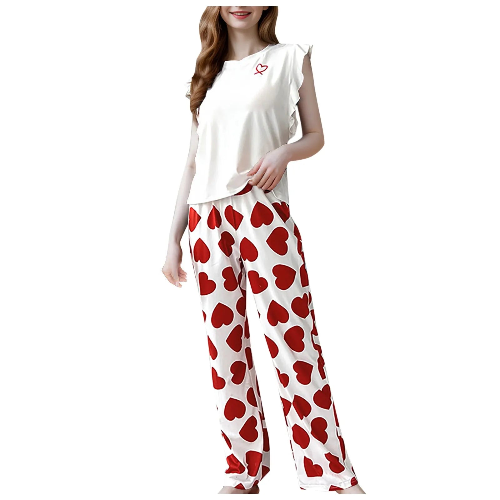 Women's Love Print Pyjama Set