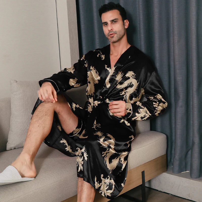 Men's Silk Oversized Robe