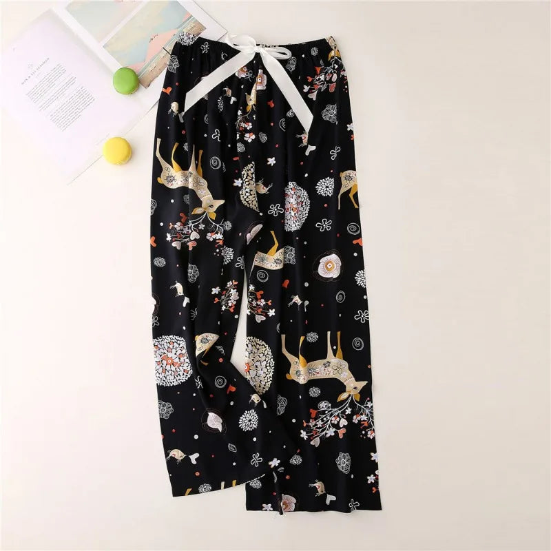 Women’s Cotton Floral Print Pyjama Bottoms