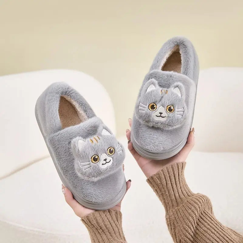 Women's Fuzzy Kitty Slippers