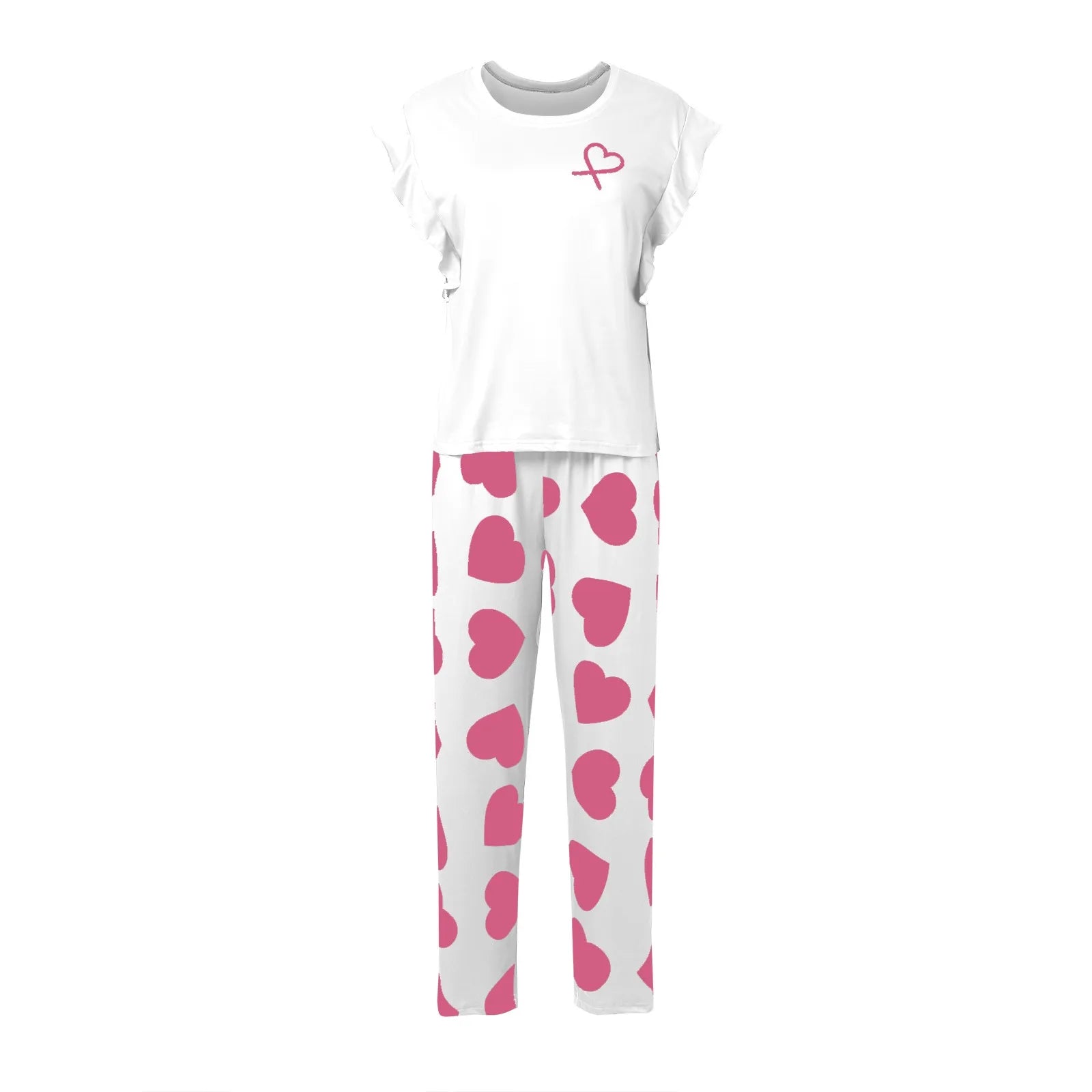 Women's Love Print Pyjama Set