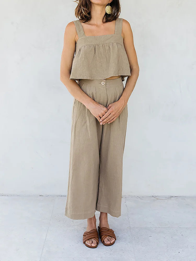 Women's Wide Leg Pyjama Set