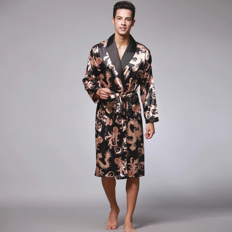 Dragon Silk Satin Robe