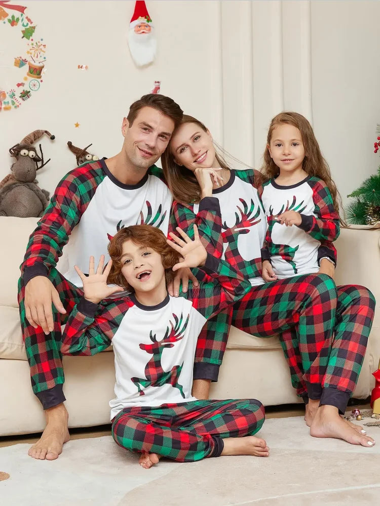 Red & Green Plaid Christmas Family Pyjama Set