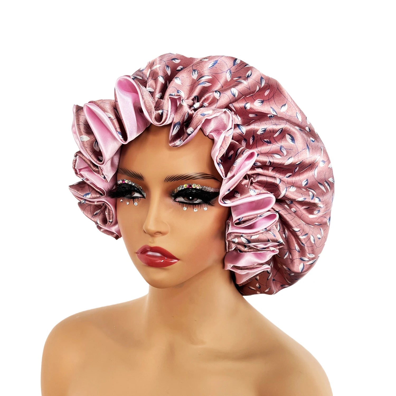 Double Layer Satin Bonnet Cap