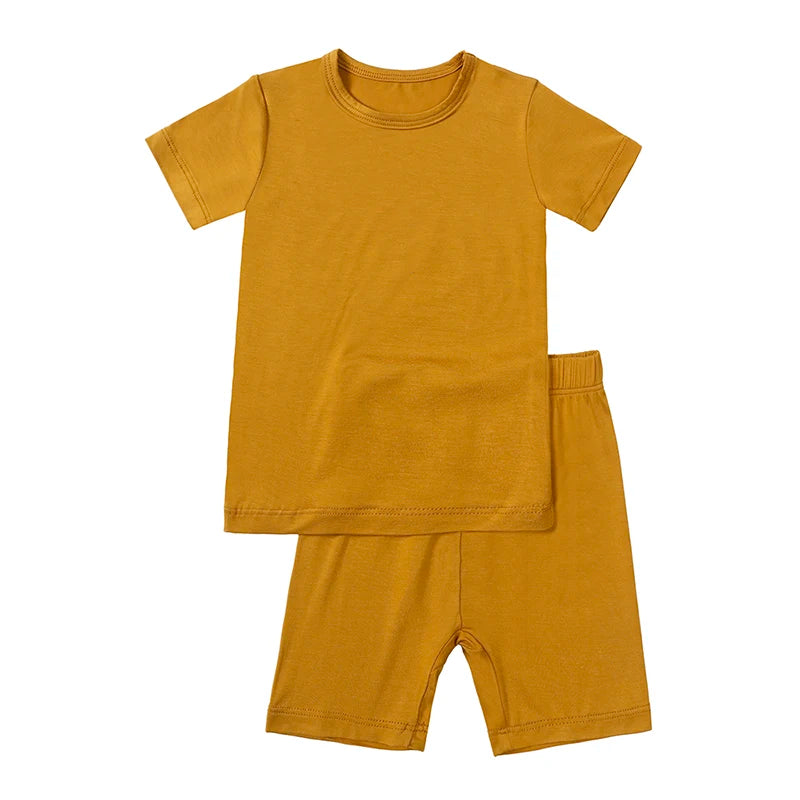 Mustard Yellow Bamboo Kids Pyjama Set