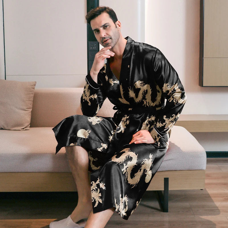 Men's Silk Oversized Robe