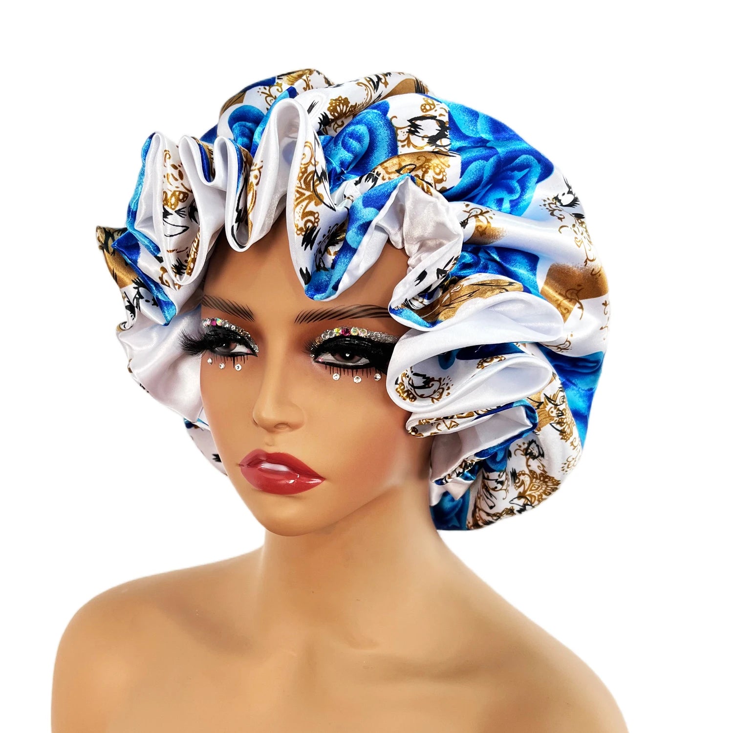 Double Layer Satin Bonnet Cap