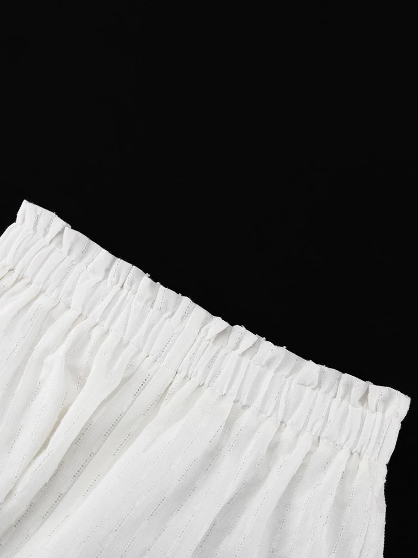 White Lace-Up Robe & Shorts Set