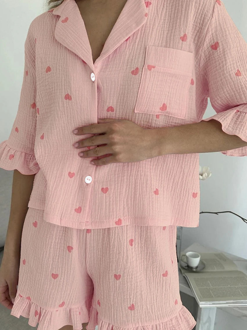 Women's Half Sleeve & Shorts Pyjama Set