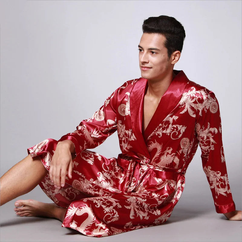 open lace back dress Astor Luxury Cotton Long Velvet Robe in Burgundy