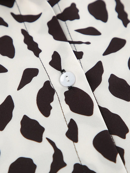 Women's Black & White Spot Pyjama Set