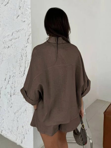 Women's Collar Half Sleeve Pyjama Set