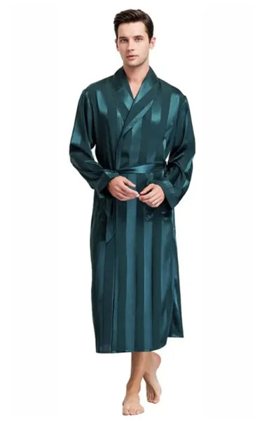 Men's Geometric Silk Robe - Luxury Gown Men's Geometric Silk Robe - Luxury Gown