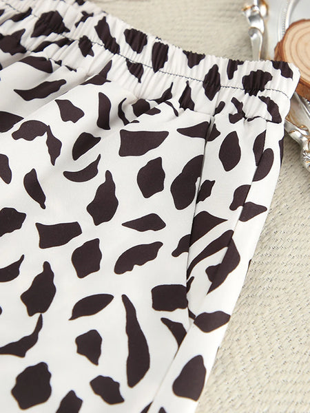 Women's Black & White Spot Pyjama Set